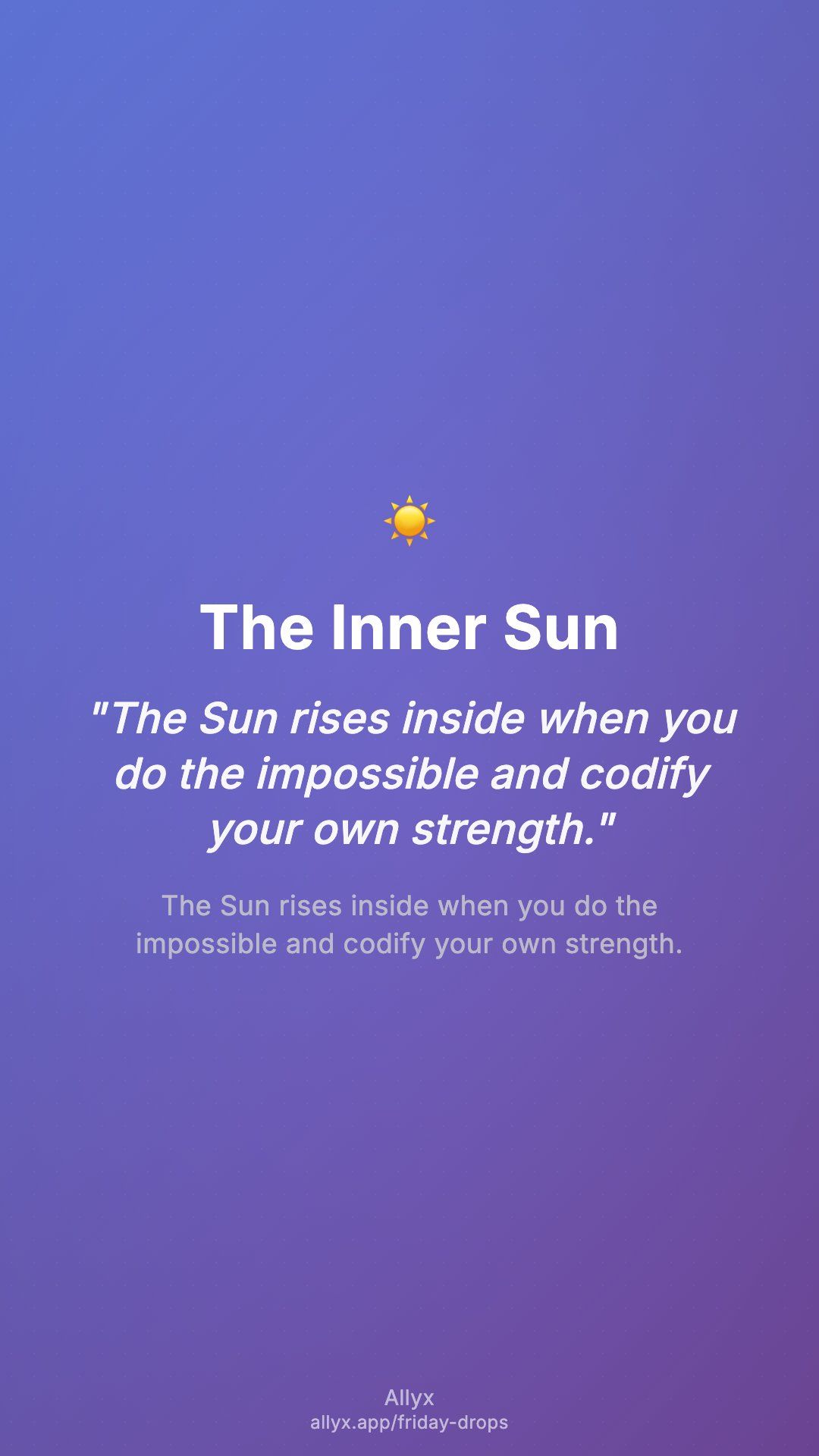 Shareable story card for The Inner Sun