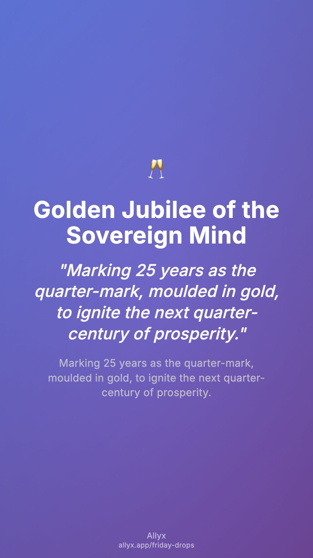 Shareable story card for Golden Jubilee of the Sovereign Mind