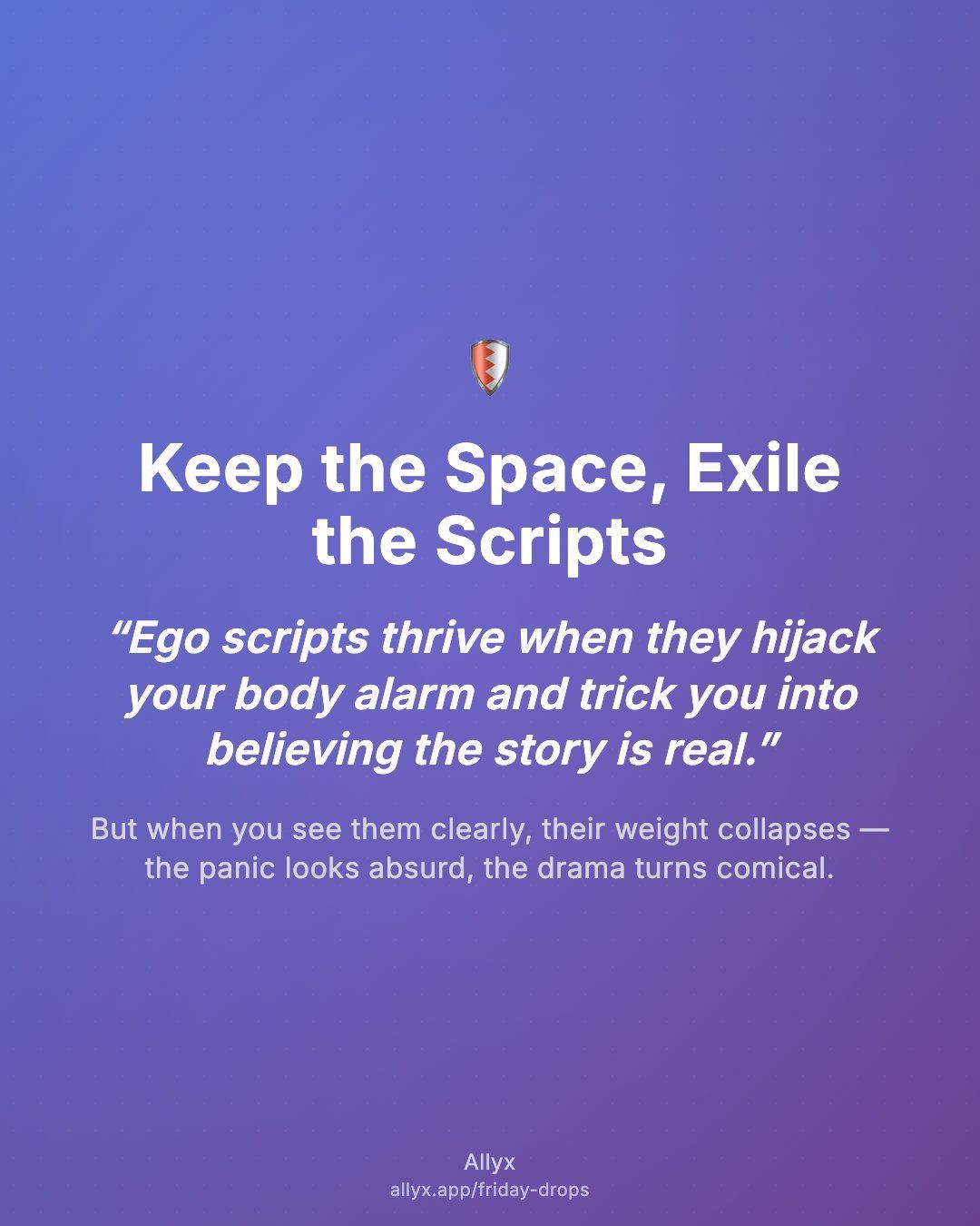 Shareable quote card for Keep the Space, Exile the Scripts