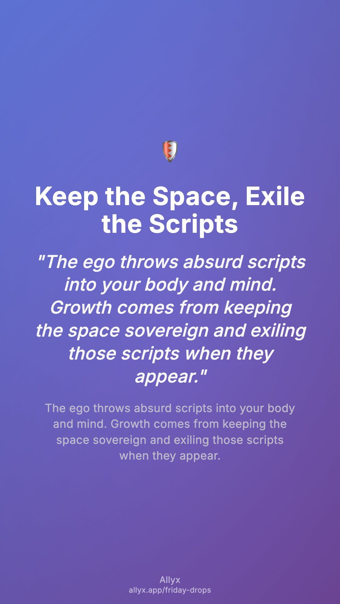 Shareable story card for Keep the Space, Exile the Scripts