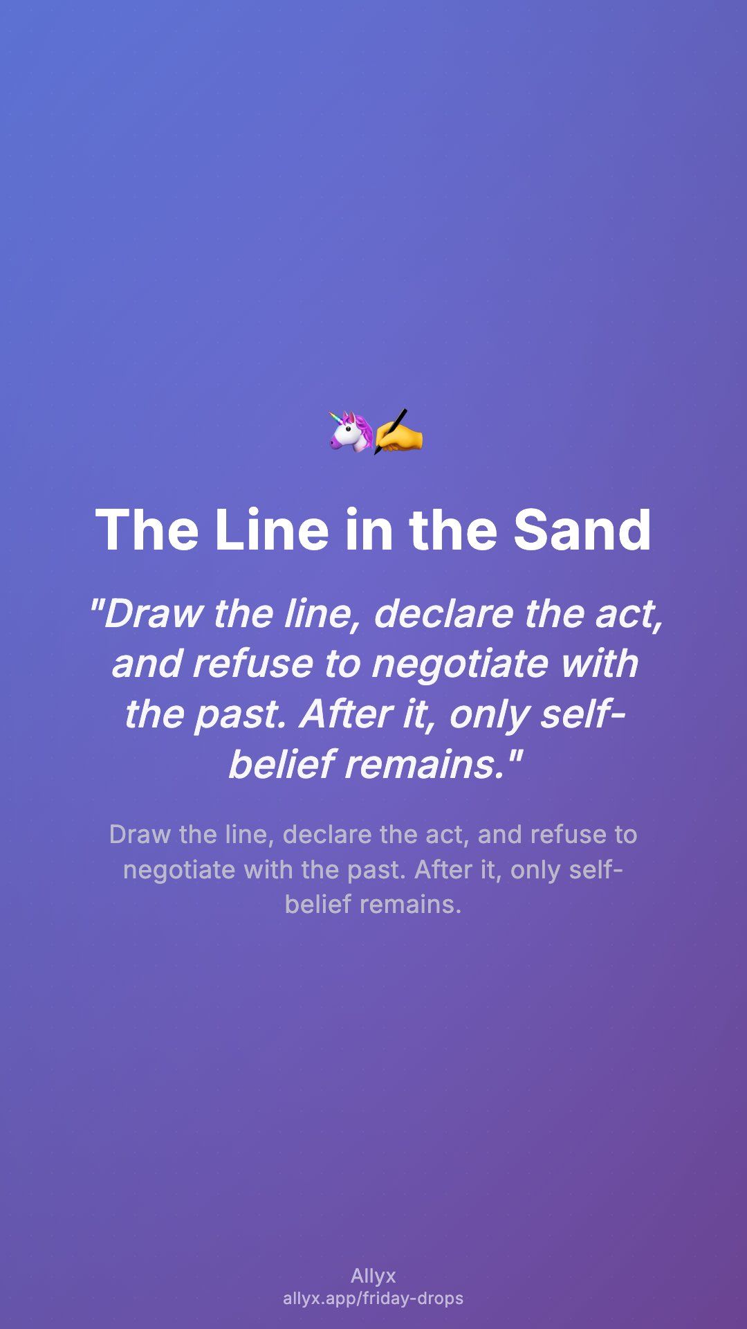 Shareable story card for The Line in the Sand
