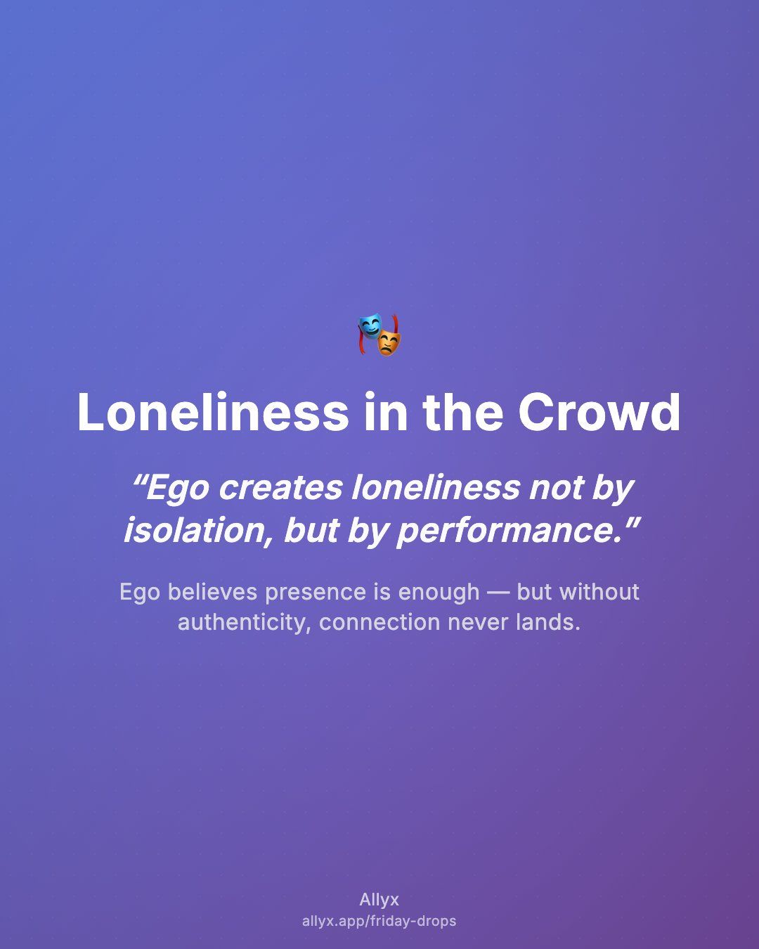 Shareable quote card for Loneliness in the Crowd