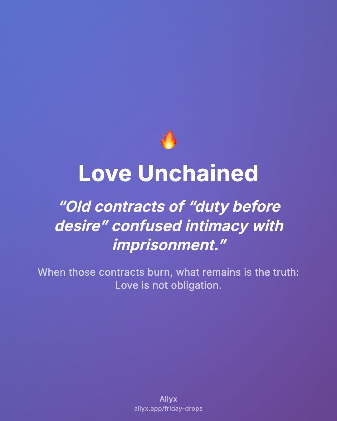 Shareable quote card for Love Unchained