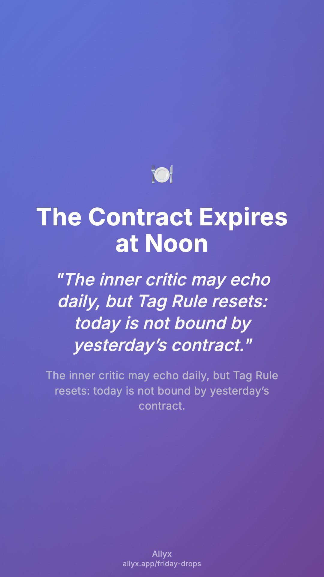 Shareable story card for The Contract Expires at Noon