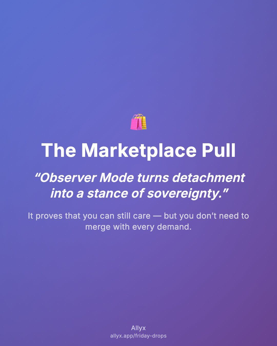 Shareable quote card for The Marketplace Pull