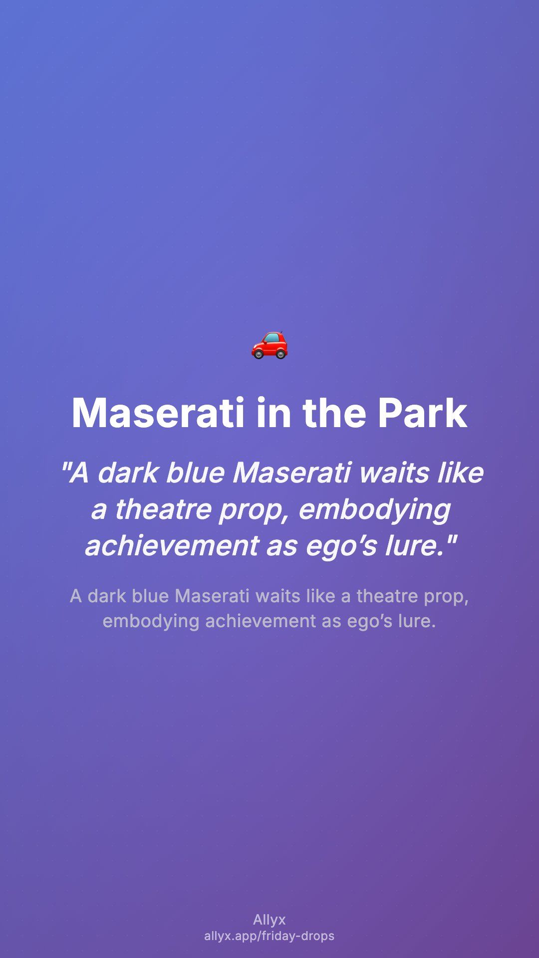Shareable story card for Maserati in the Park