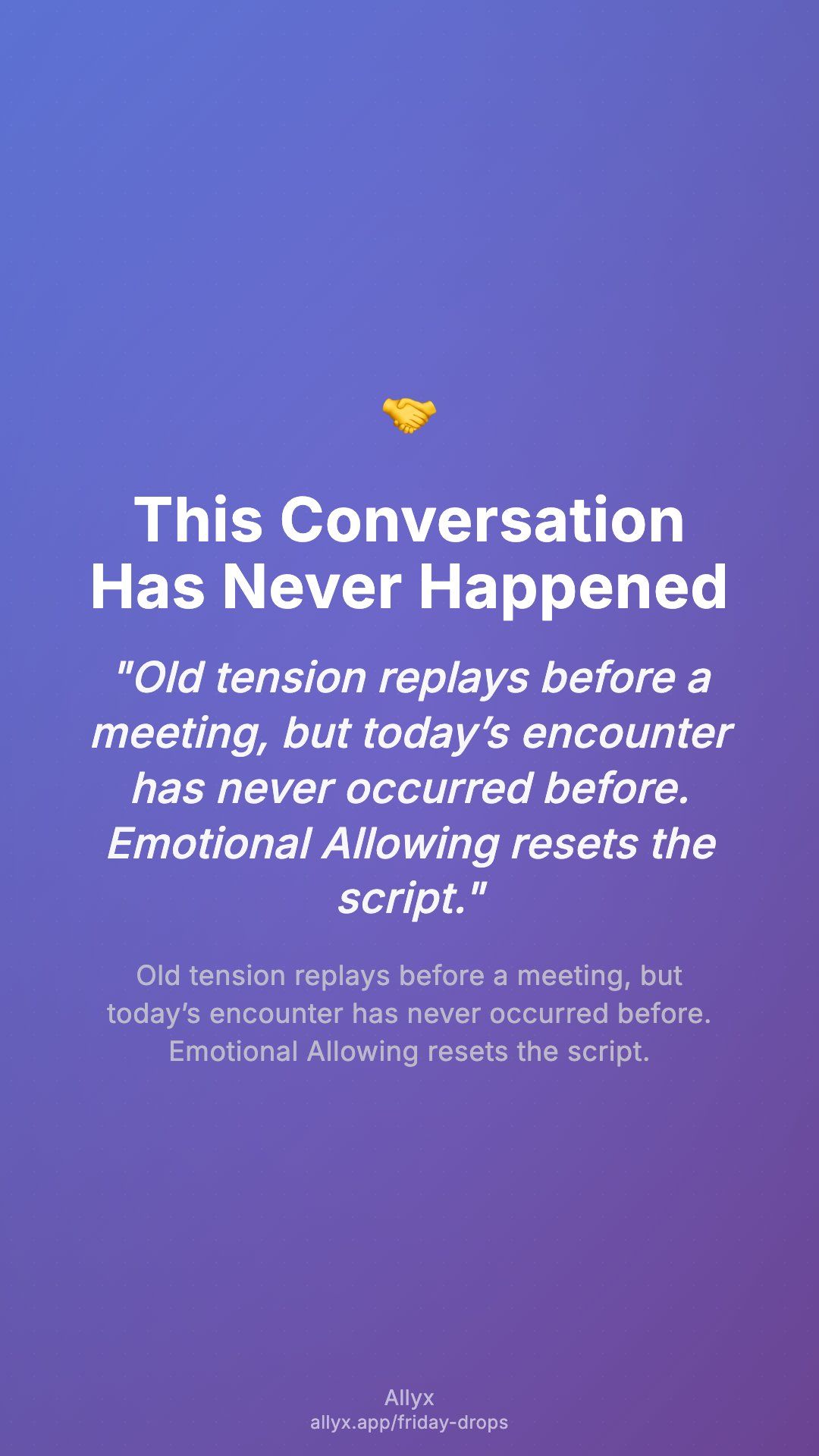 Shareable story card for This Conversation Has Never Happened