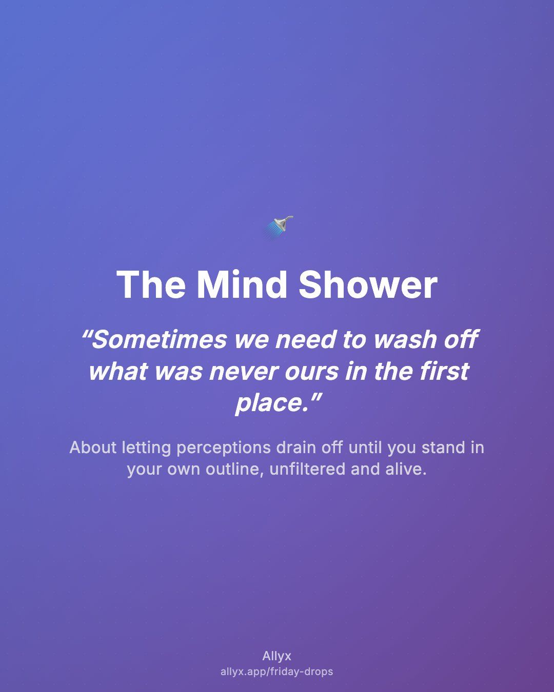 Shareable quote card for The Mind Shower