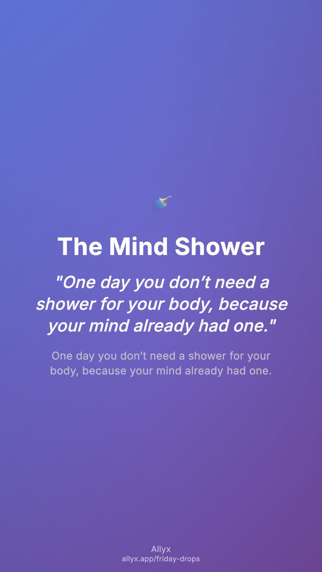 Shareable story card for The Mind Shower