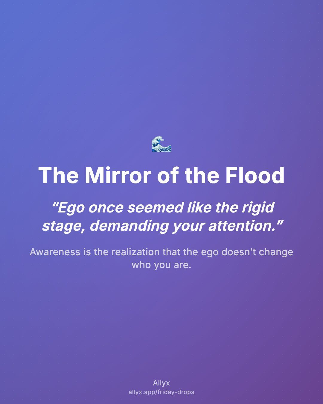 Shareable quote card for The Mirror of the Flood