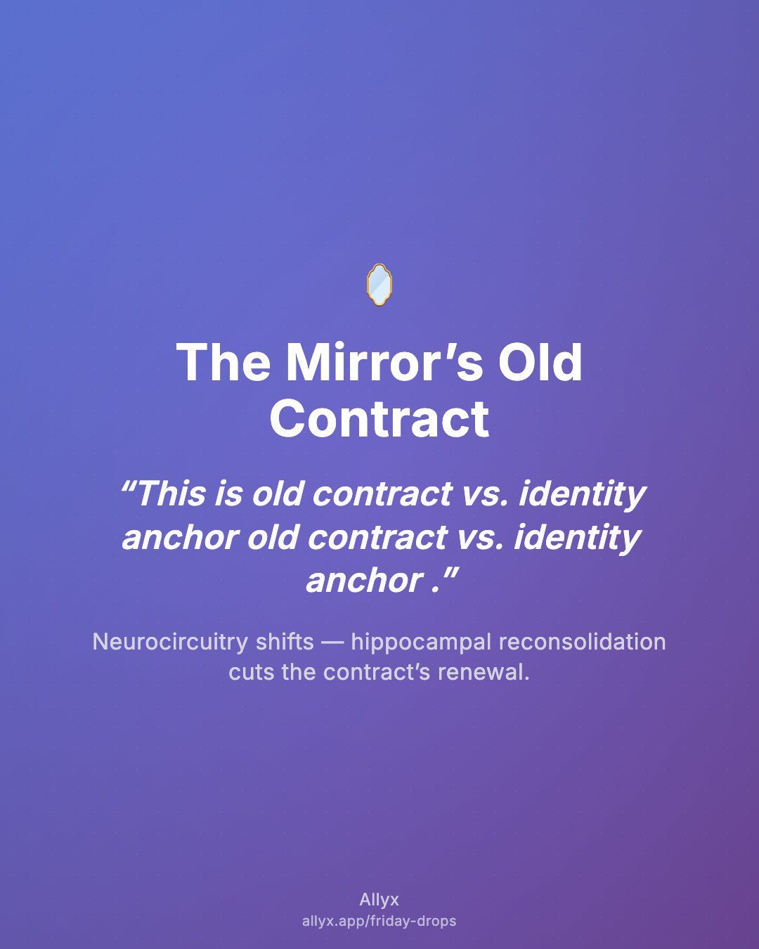 Shareable quote card for The Mirror’s Old Contract