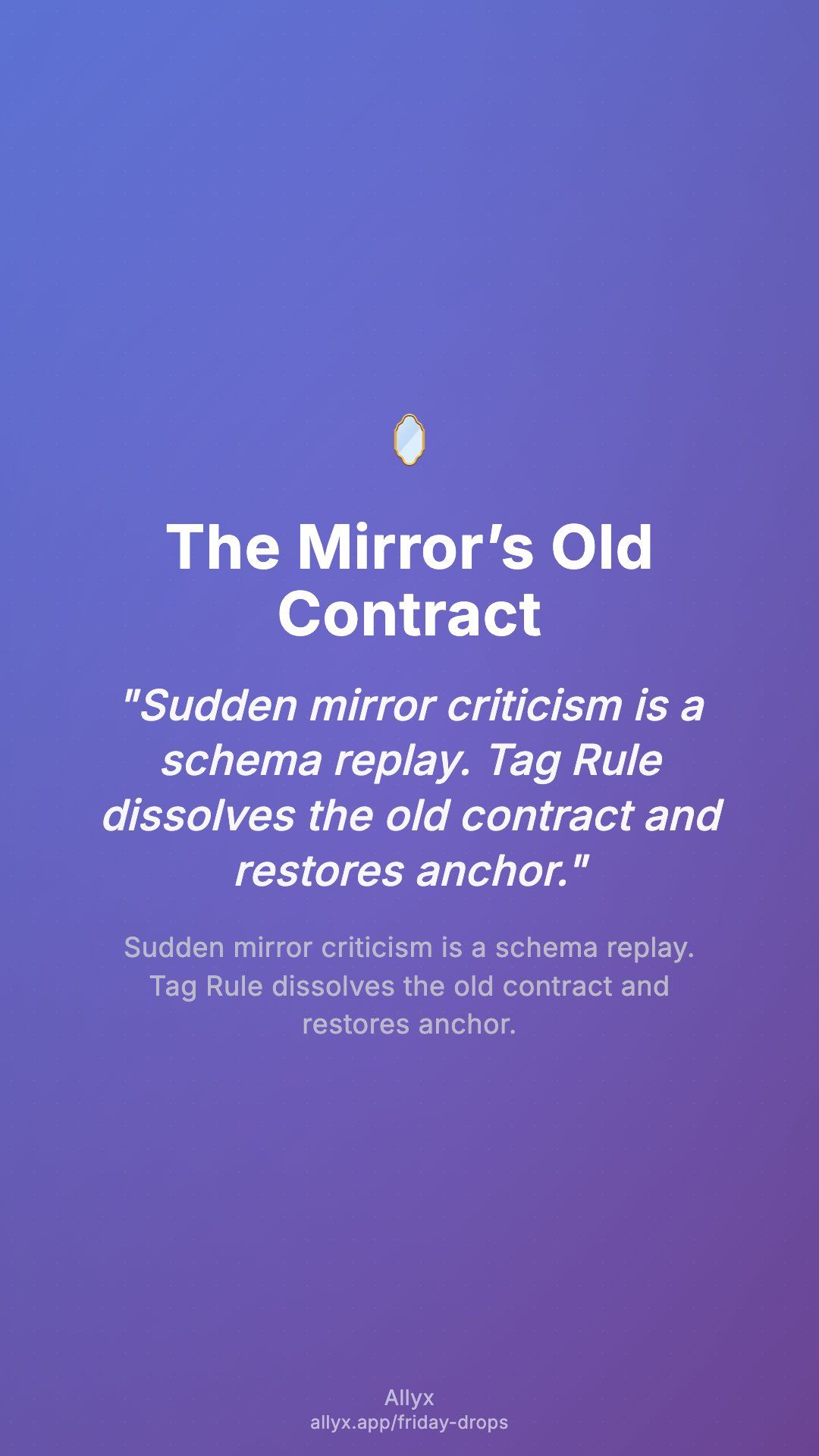 Shareable story card for The Mirror’s Old Contract
