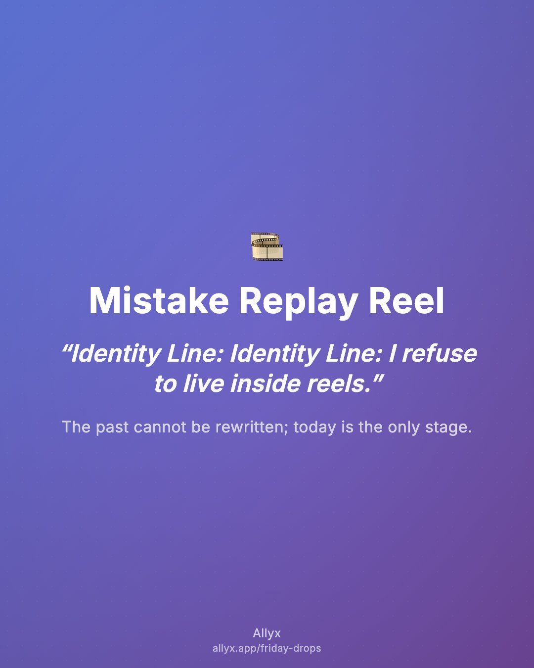Shareable quote card for Mistake Replay Reel