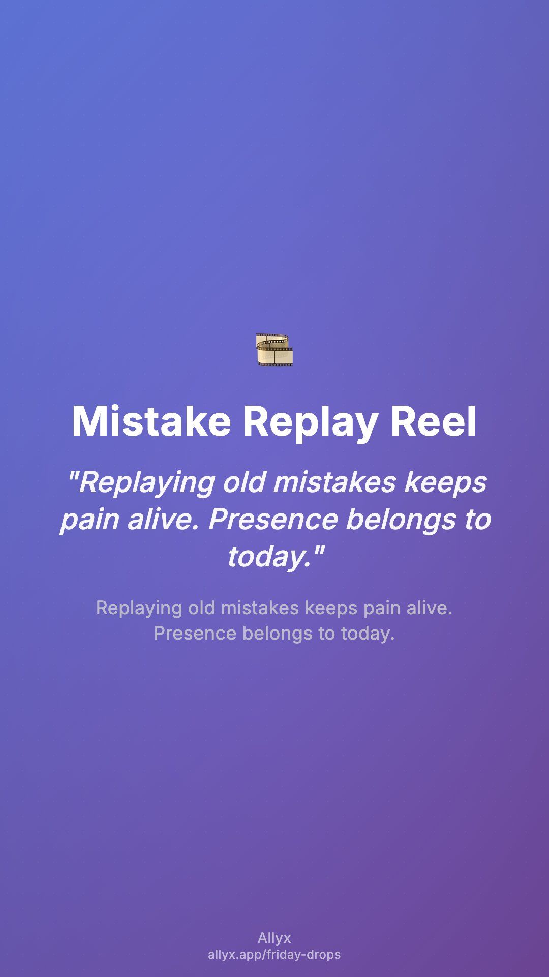 Shareable story card for Mistake Replay Reel