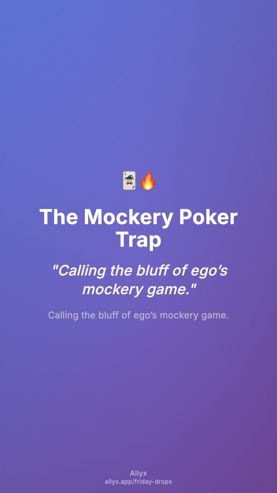 Shareable story card for The Mockery Poker Trap