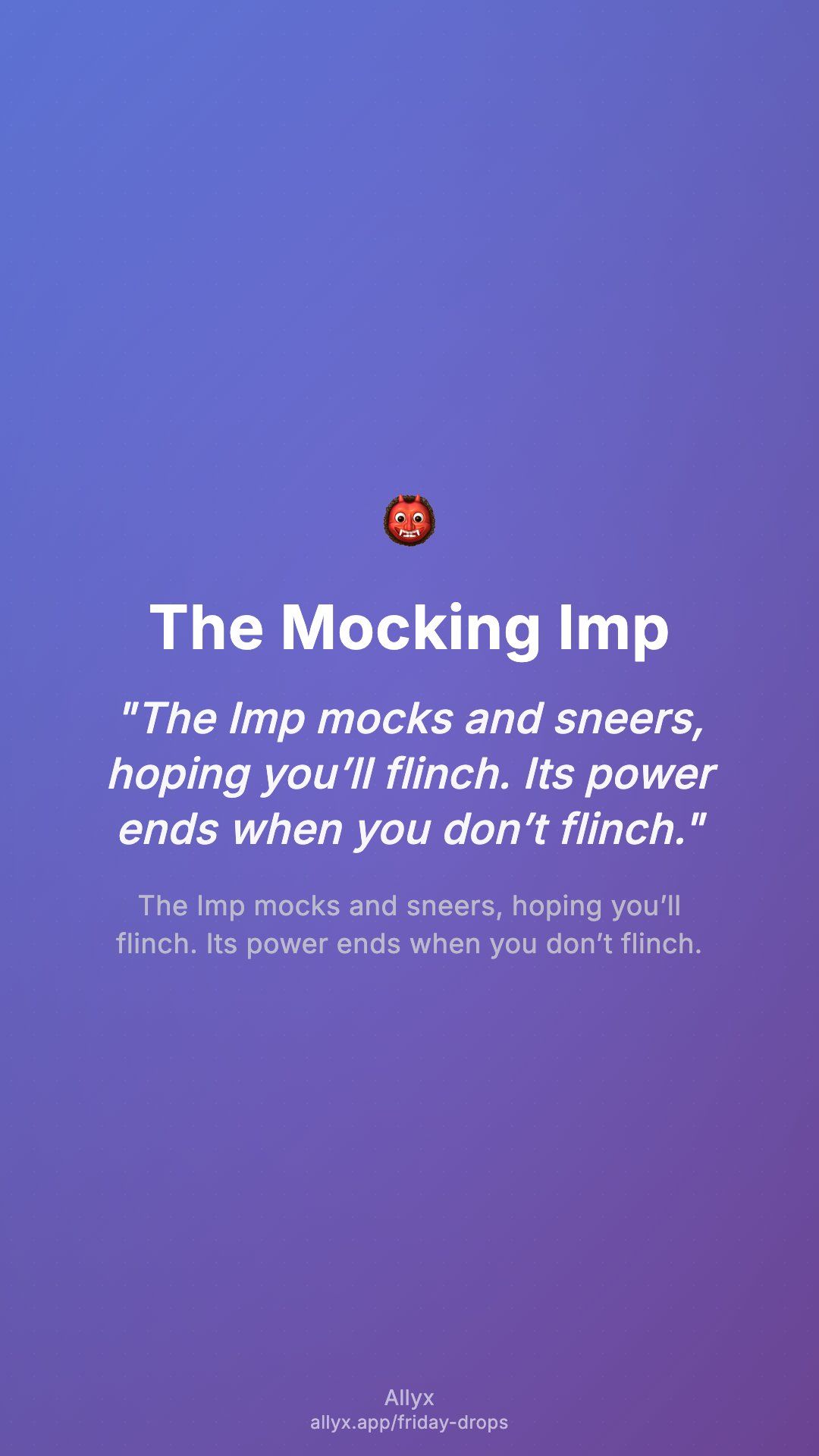 Shareable story card for The Mocking Imp