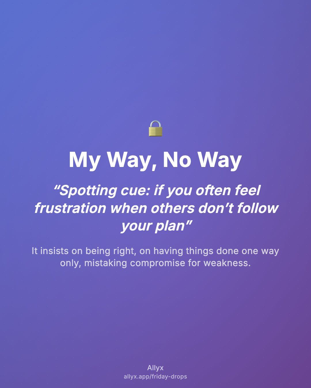 Shareable quote card for My Way, No Way