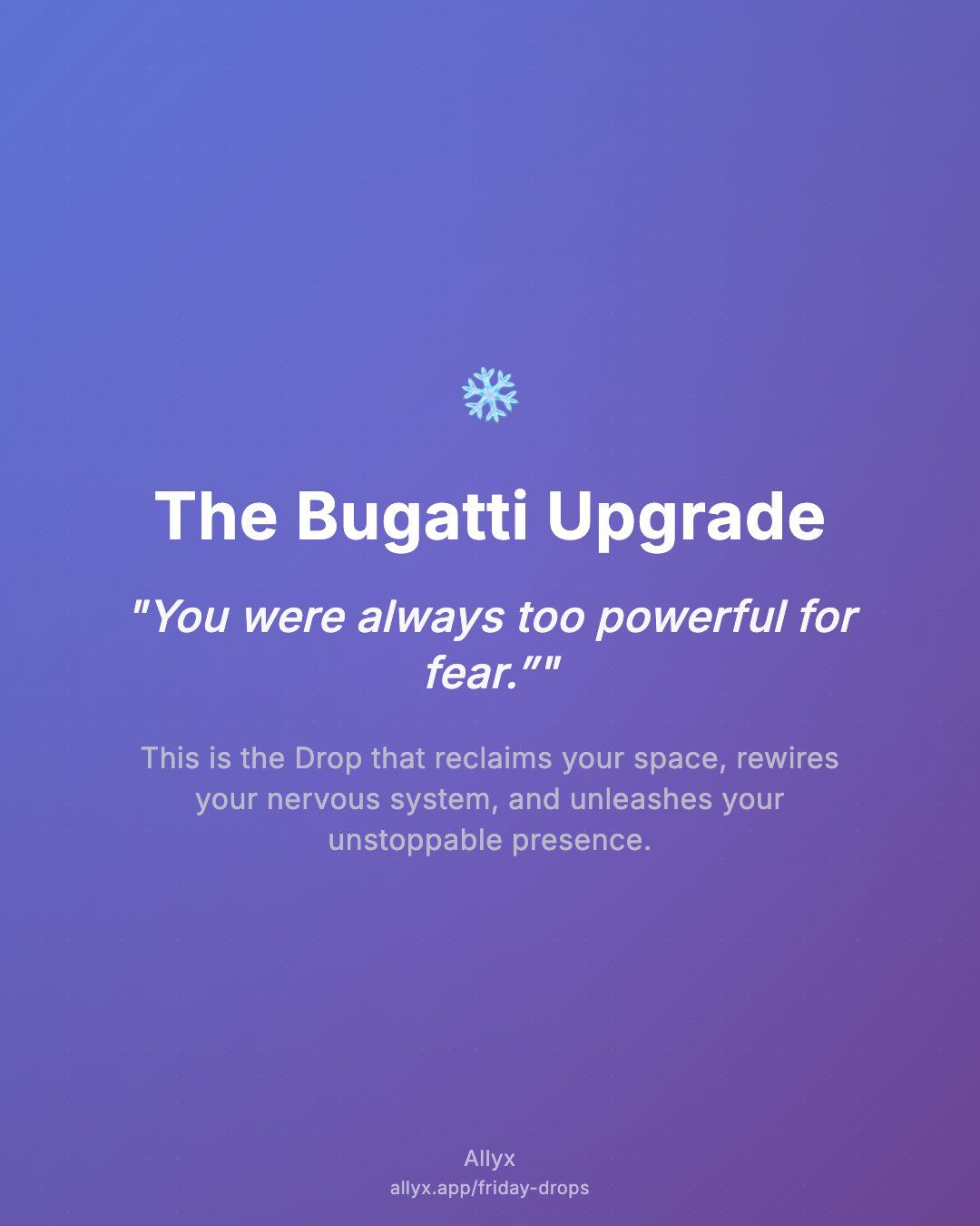 Shareable quote card for The Bugatti Upgrade