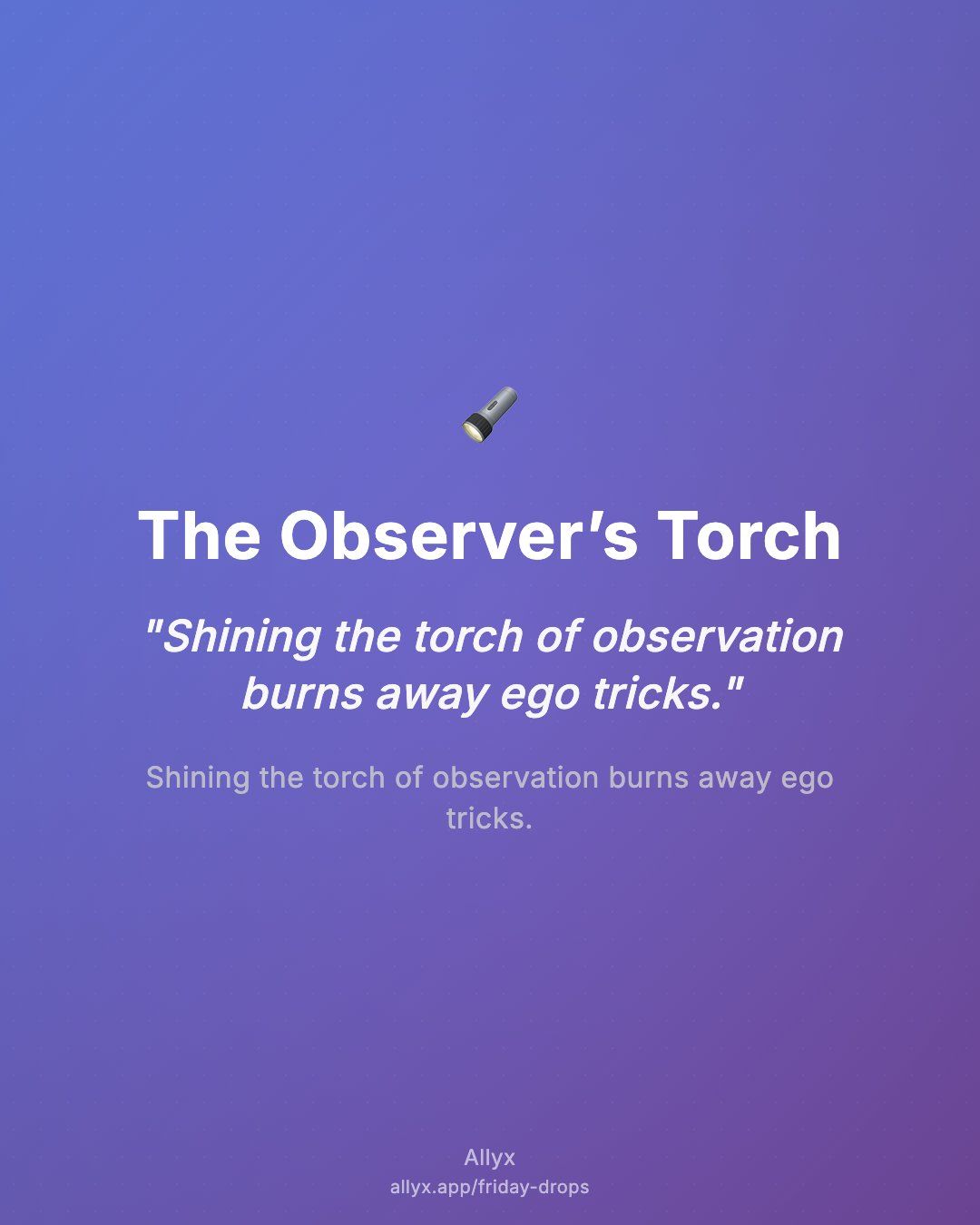 Shareable quote card for The Observer’s Torch