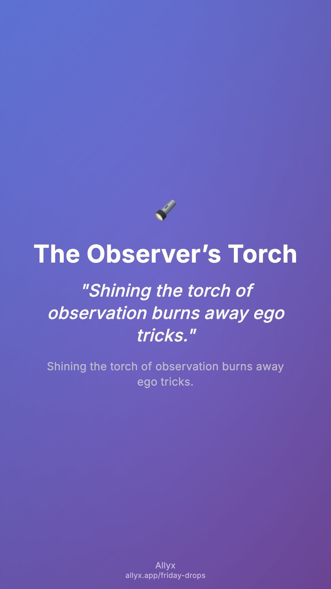 Shareable story card for The Observer’s Torch