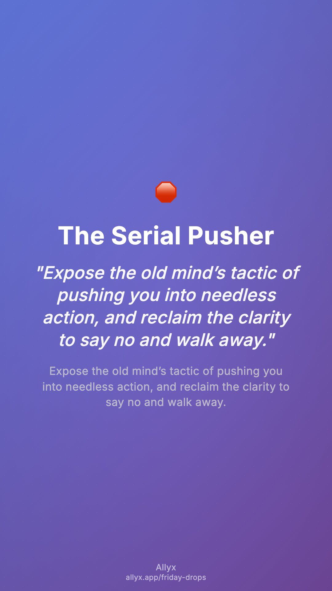 Shareable story card for The Serial Pusher