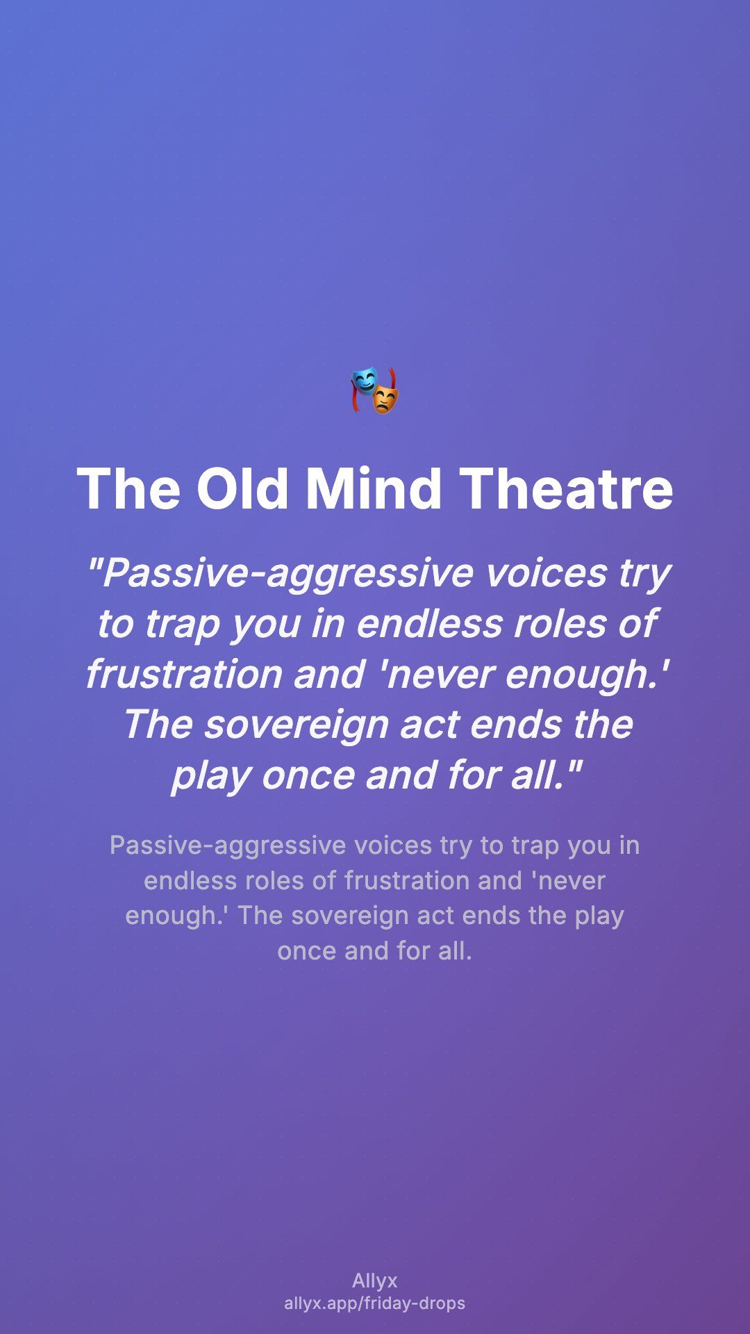 Shareable story card for The Old Mind Theatre