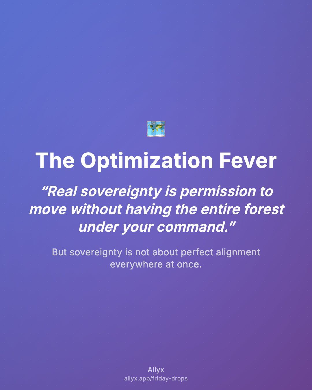 Shareable quote card for The Optimization Fever