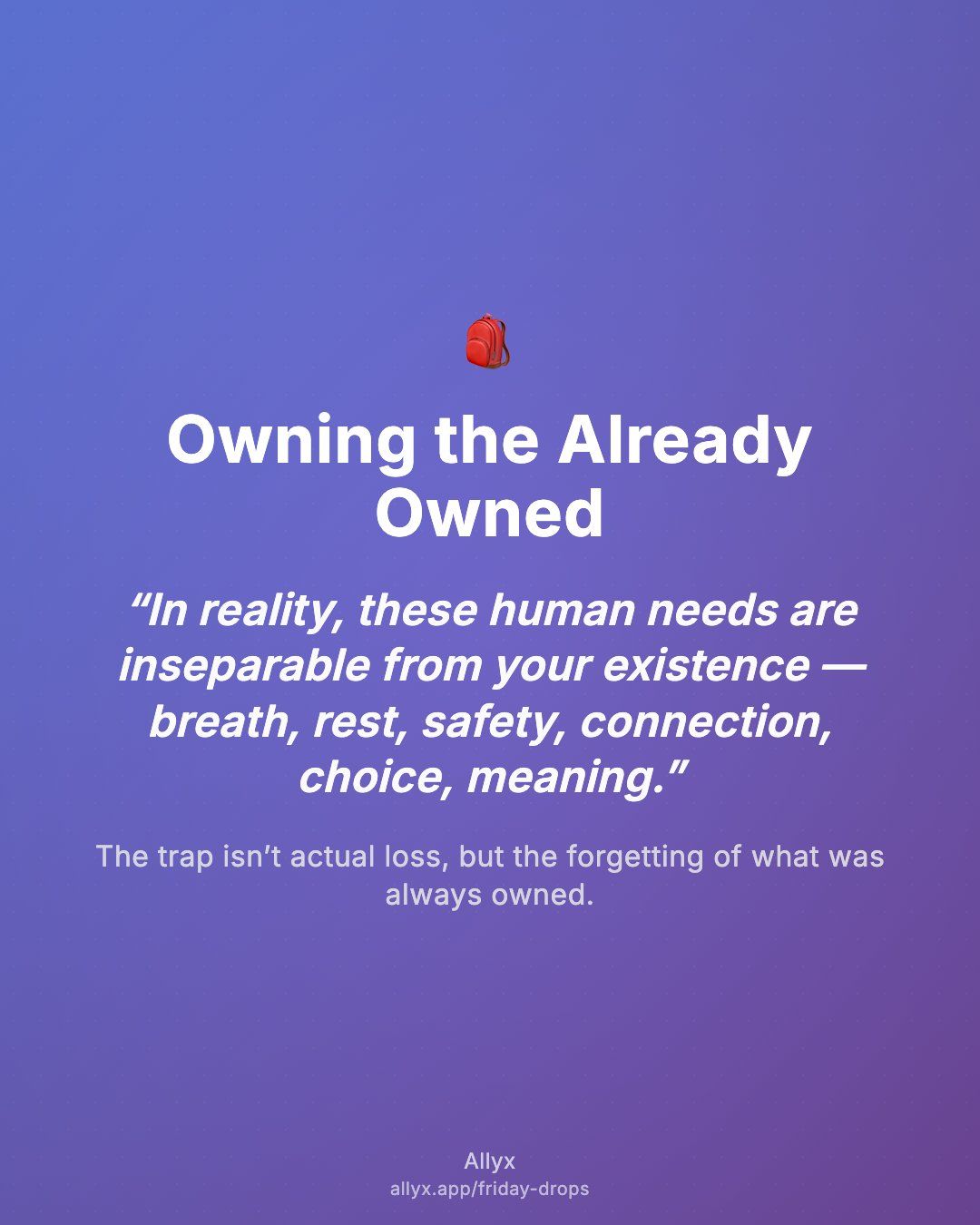 Shareable quote card for Owning the Already Owned
