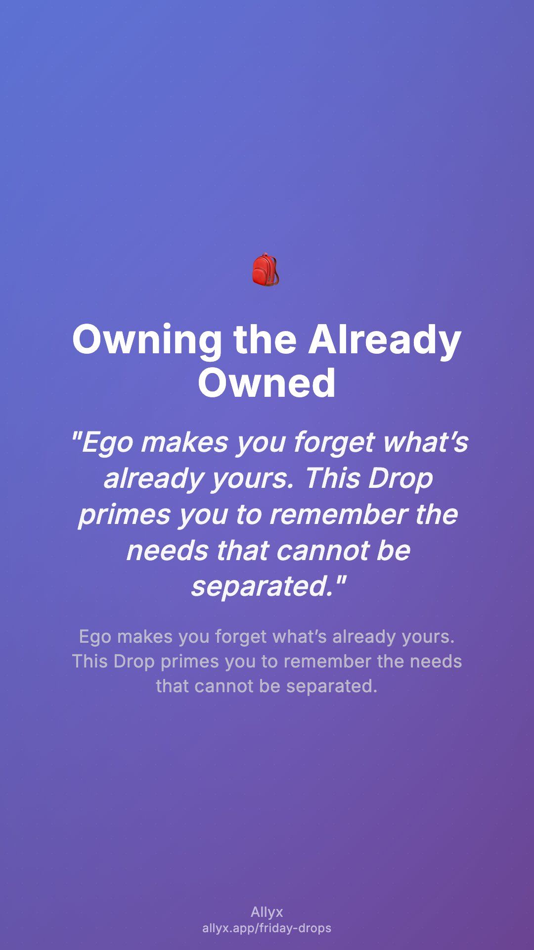 Shareable story card for Owning the Already Owned