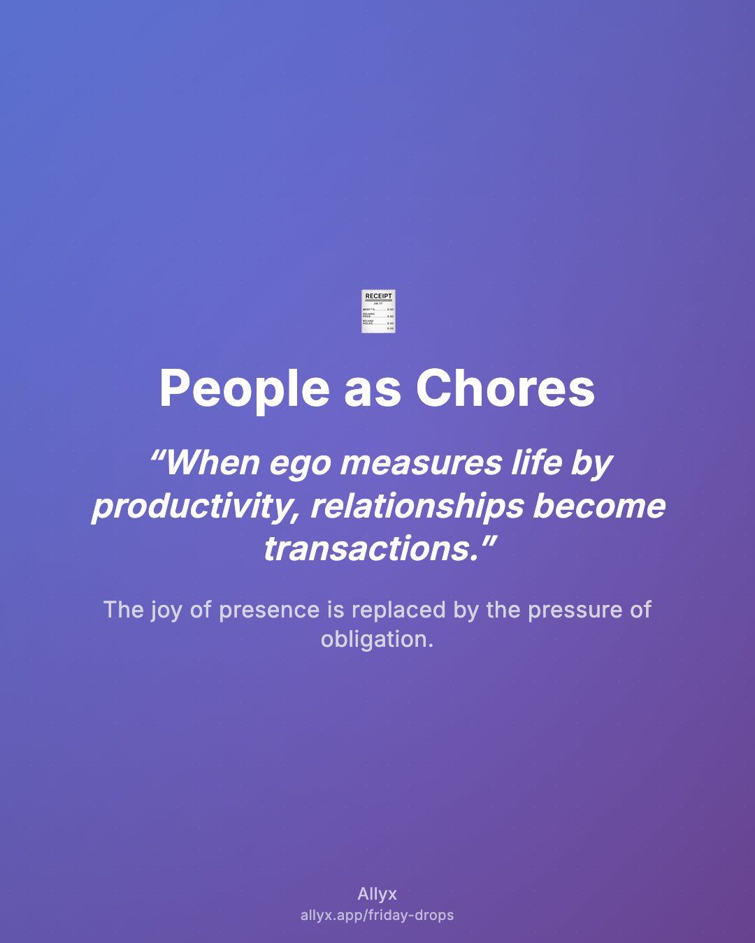 Shareable quote card for People as Chores