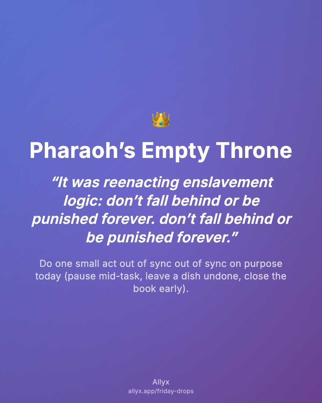 Shareable quote card for Pharaoh’s Empty Throne