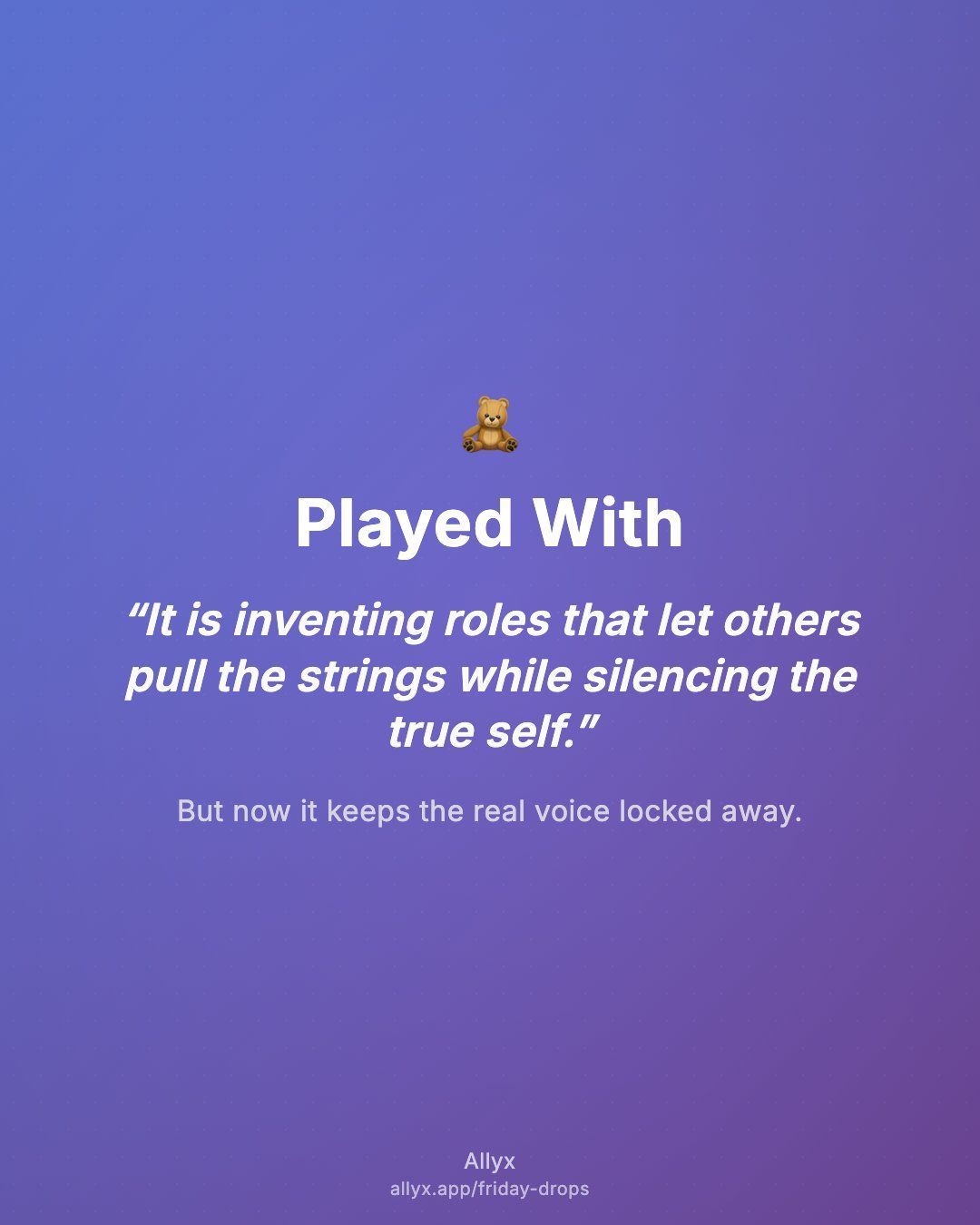 Shareable quote card for Played With