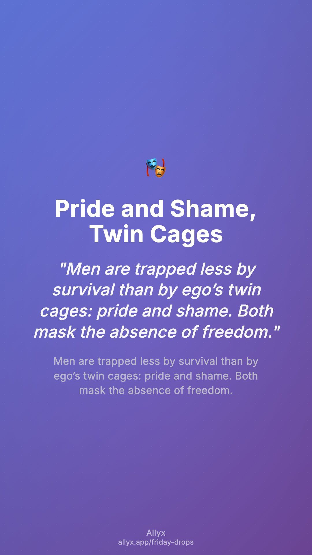 Shareable story card for Pride and Shame, Twin Cages