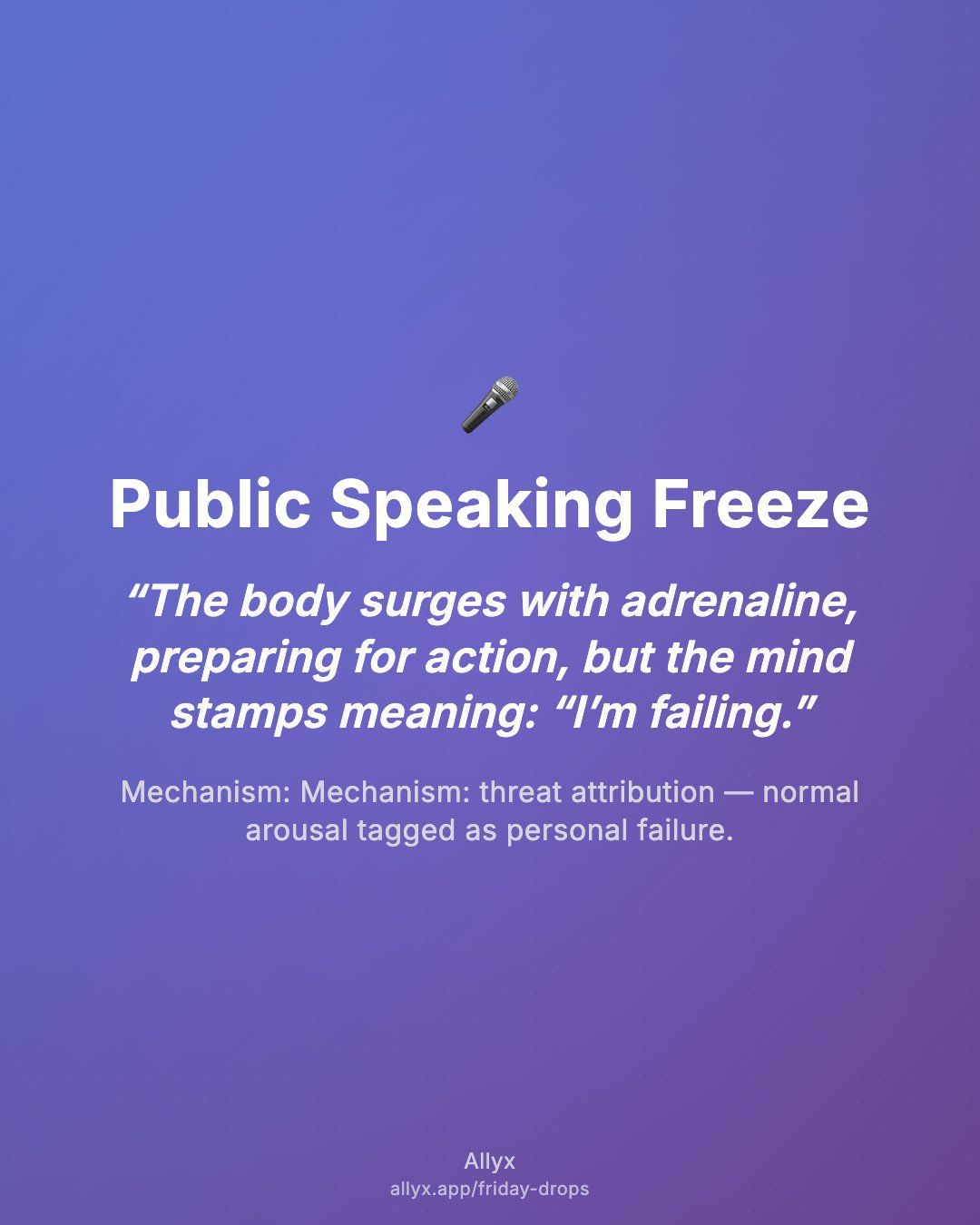 Shareable quote card for Public Speaking Freeze