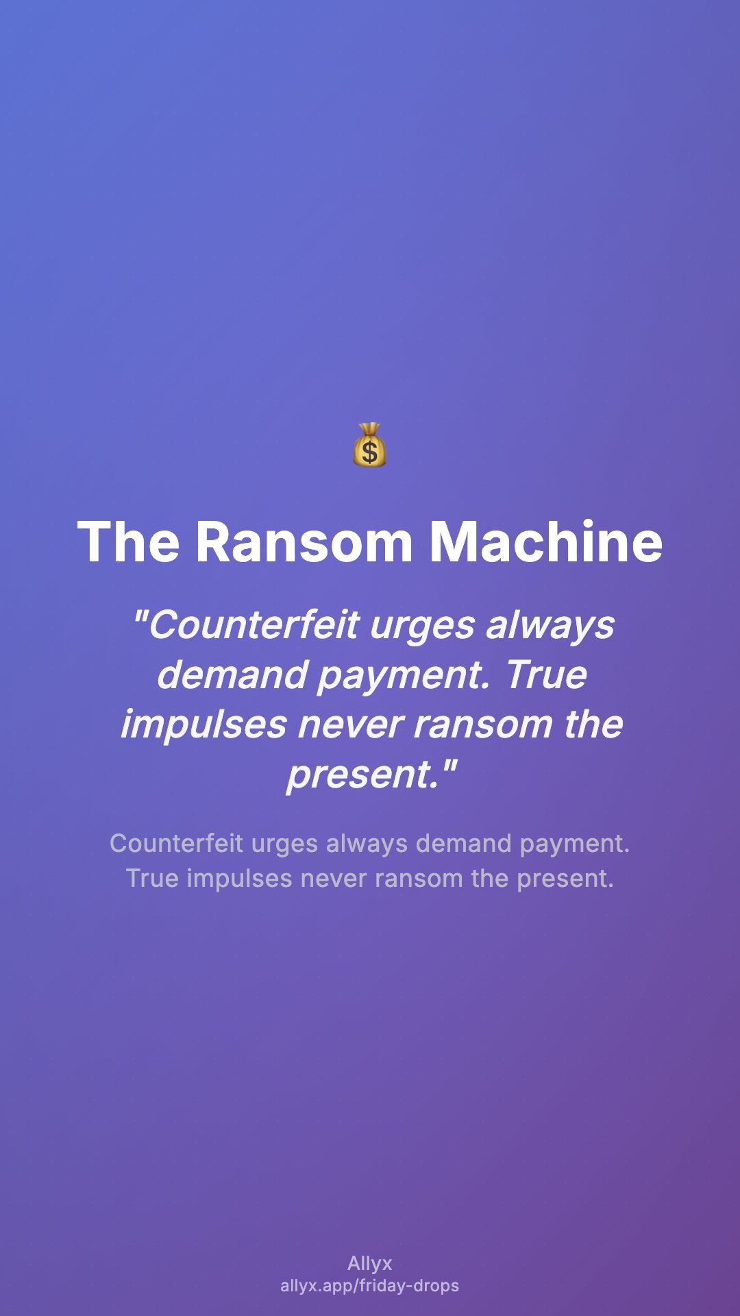 Shareable story card for The Ransom Machine