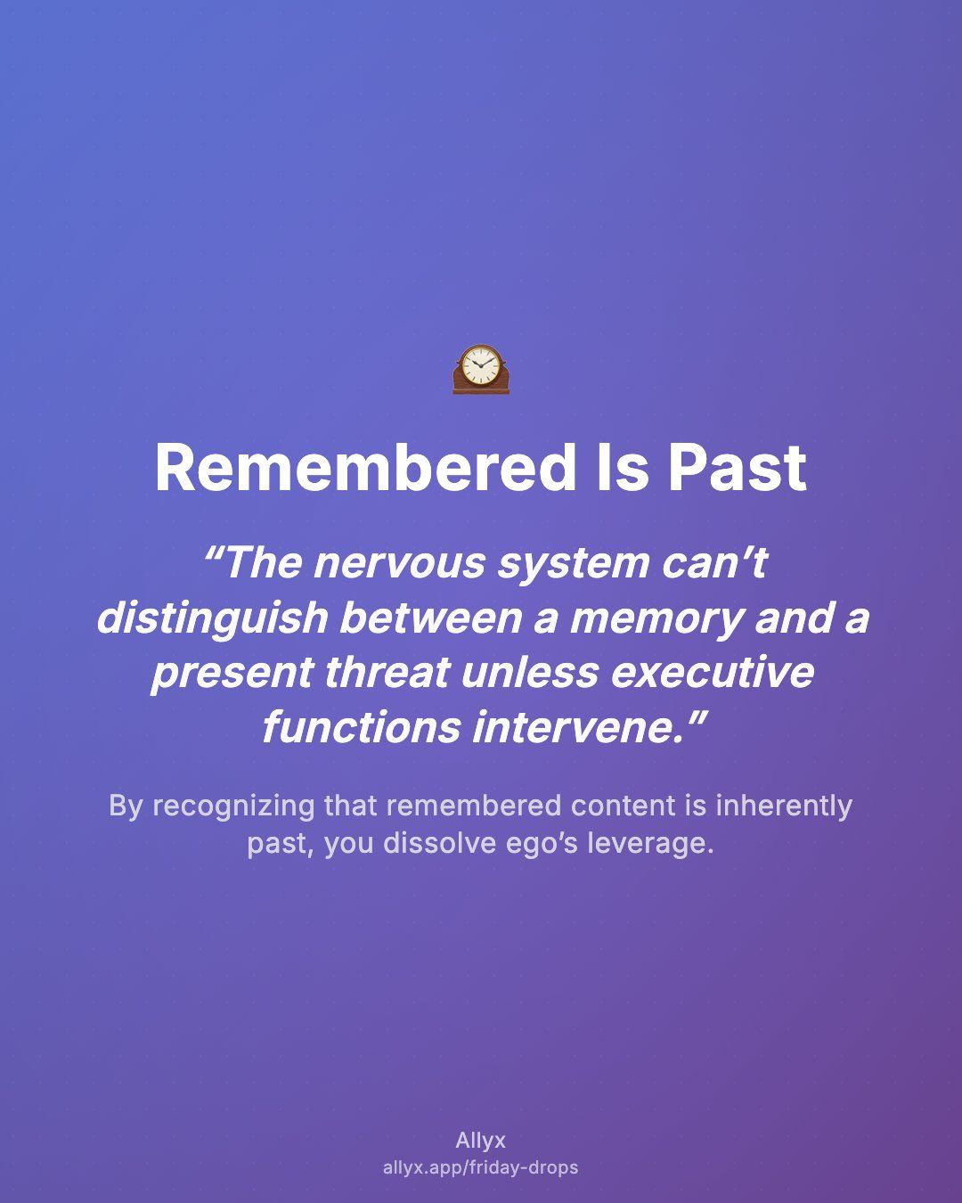 Shareable quote card for Remembered Is Past