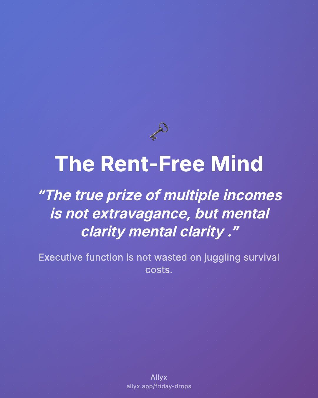 Shareable quote card for The Rent-Free Mind
