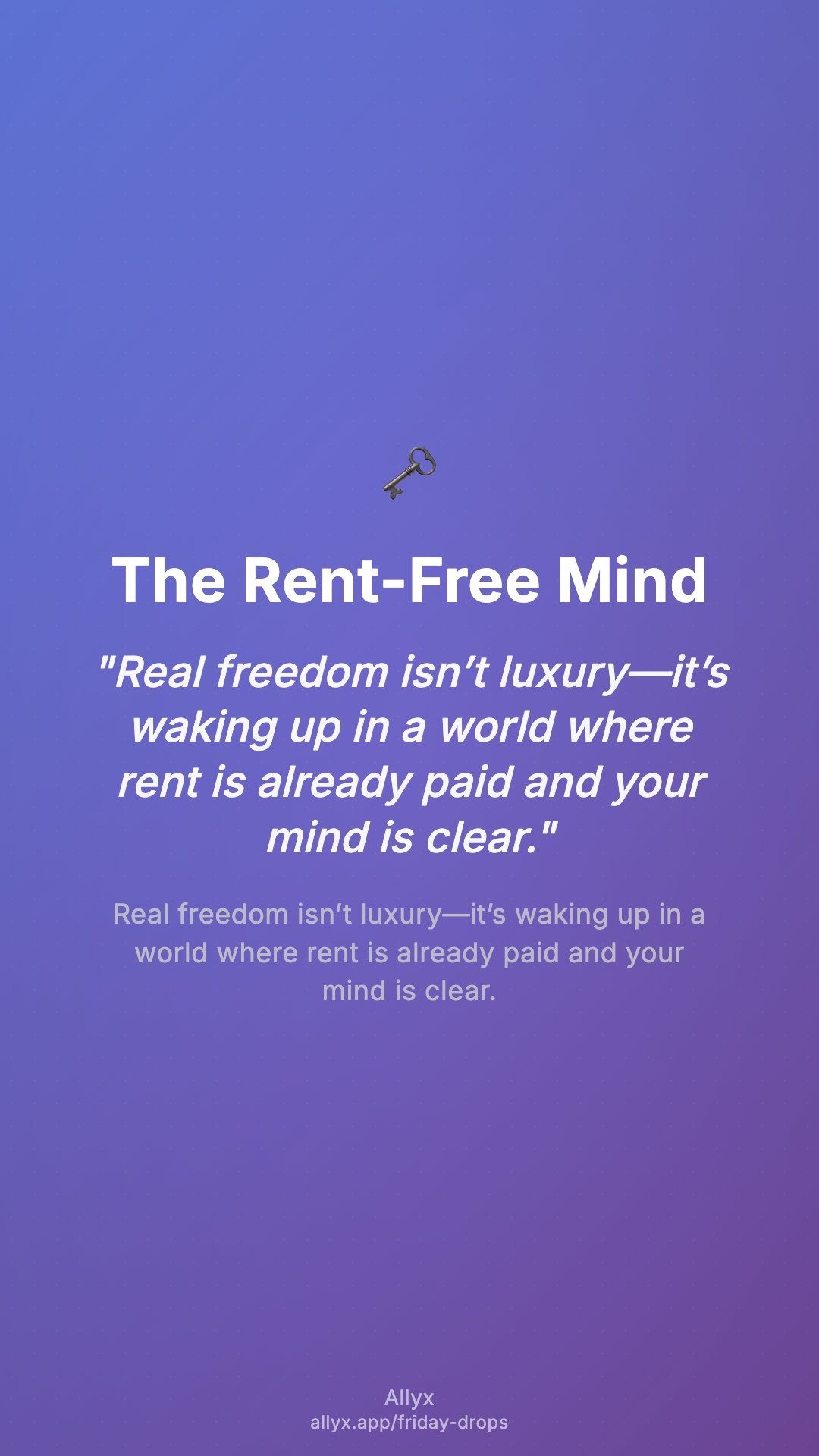 Shareable story card for The Rent-Free Mind