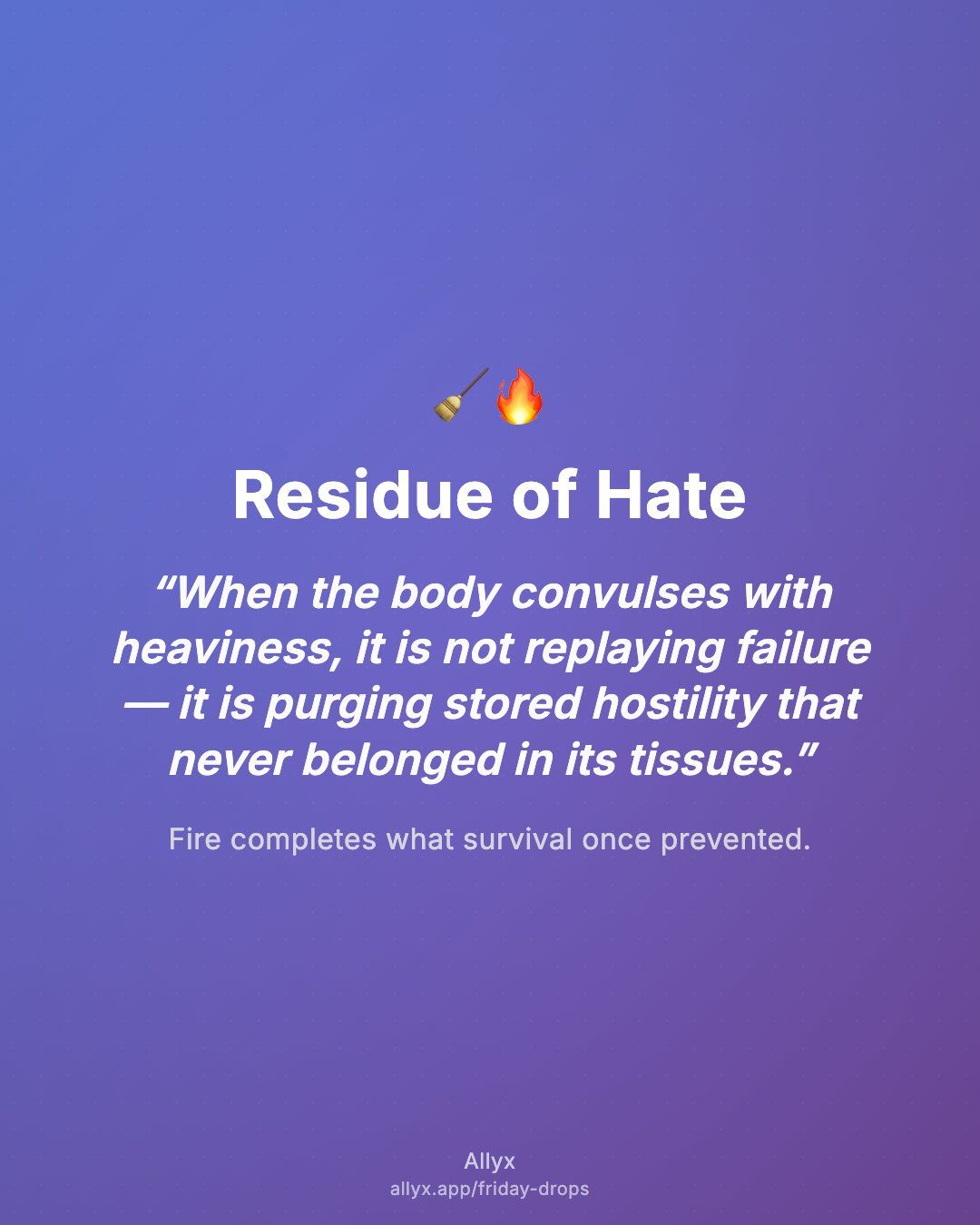 Shareable quote card for Residue of Hate