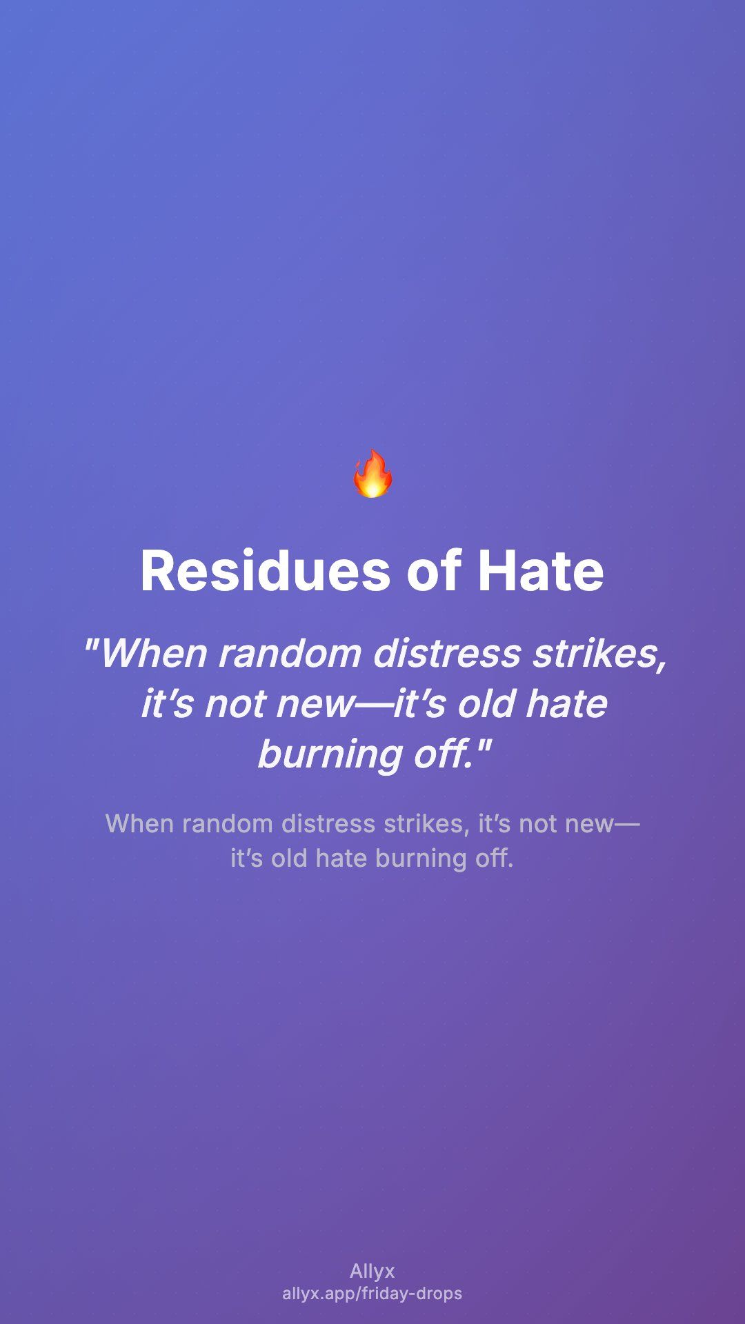Shareable story card for Residues of Hate