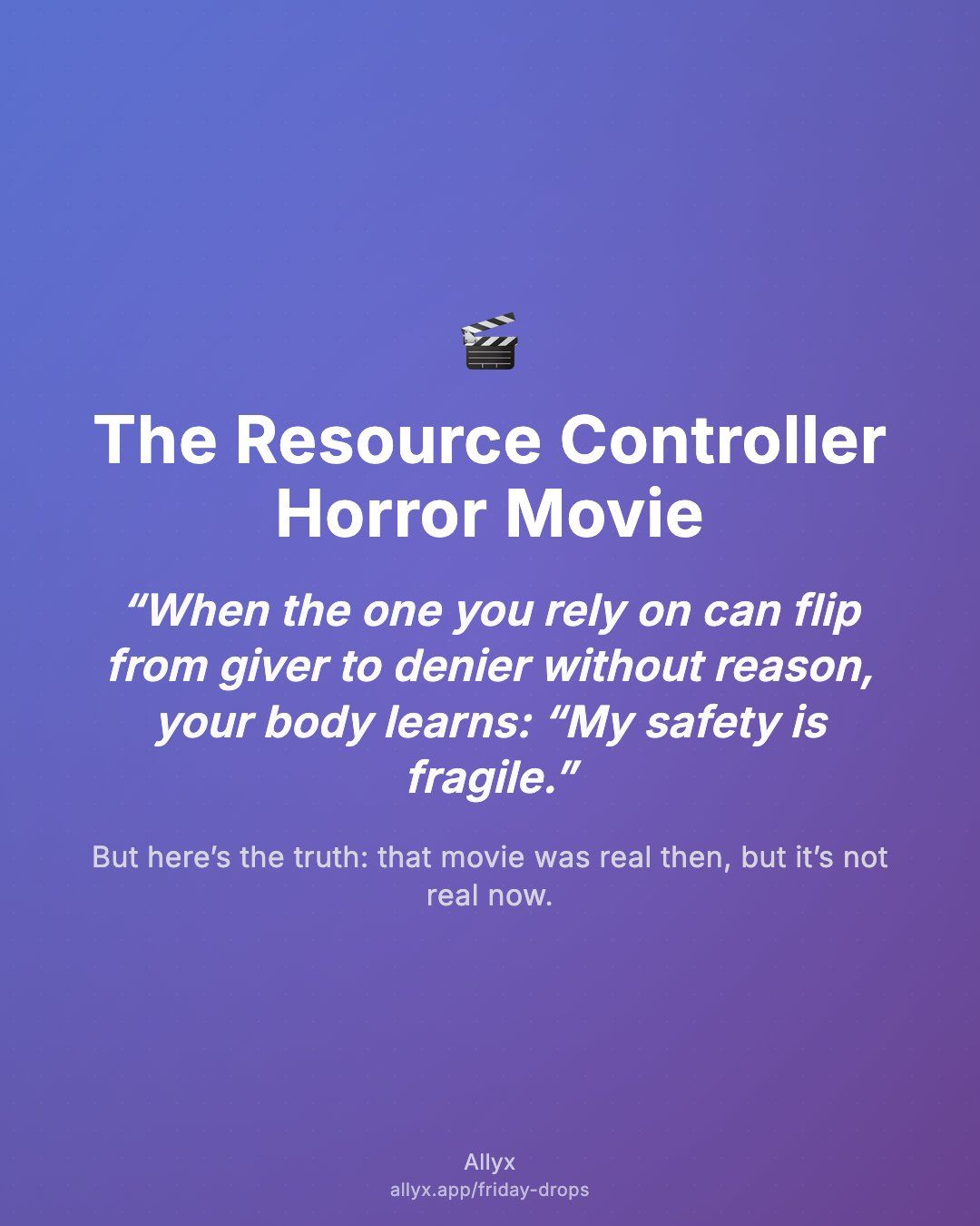 Shareable quote card for The Resource Controller Horror Movie