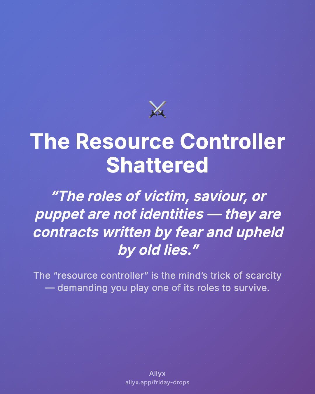 Shareable quote card for The Resource Controller Shattered