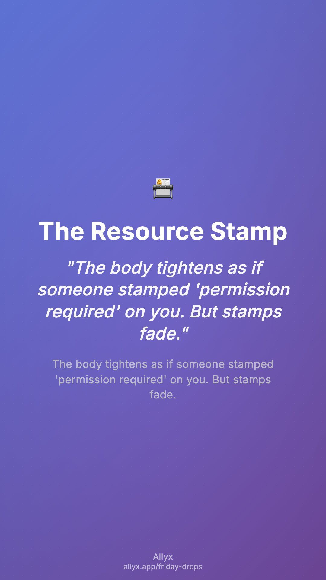 Shareable story card for The Resource Stamp