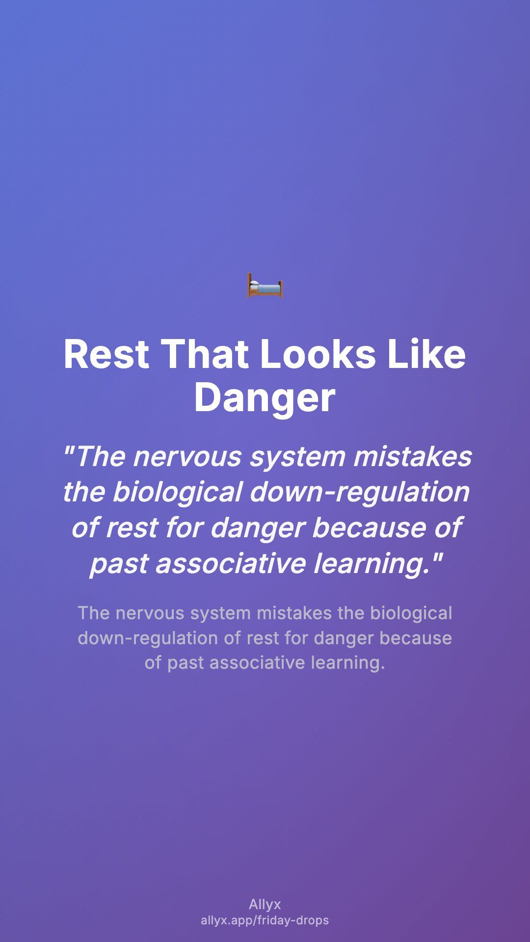 Shareable story card for Rest That Looks Like Danger