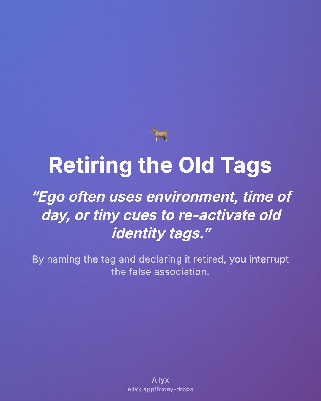 Shareable quote card for Retiring the Old Tags