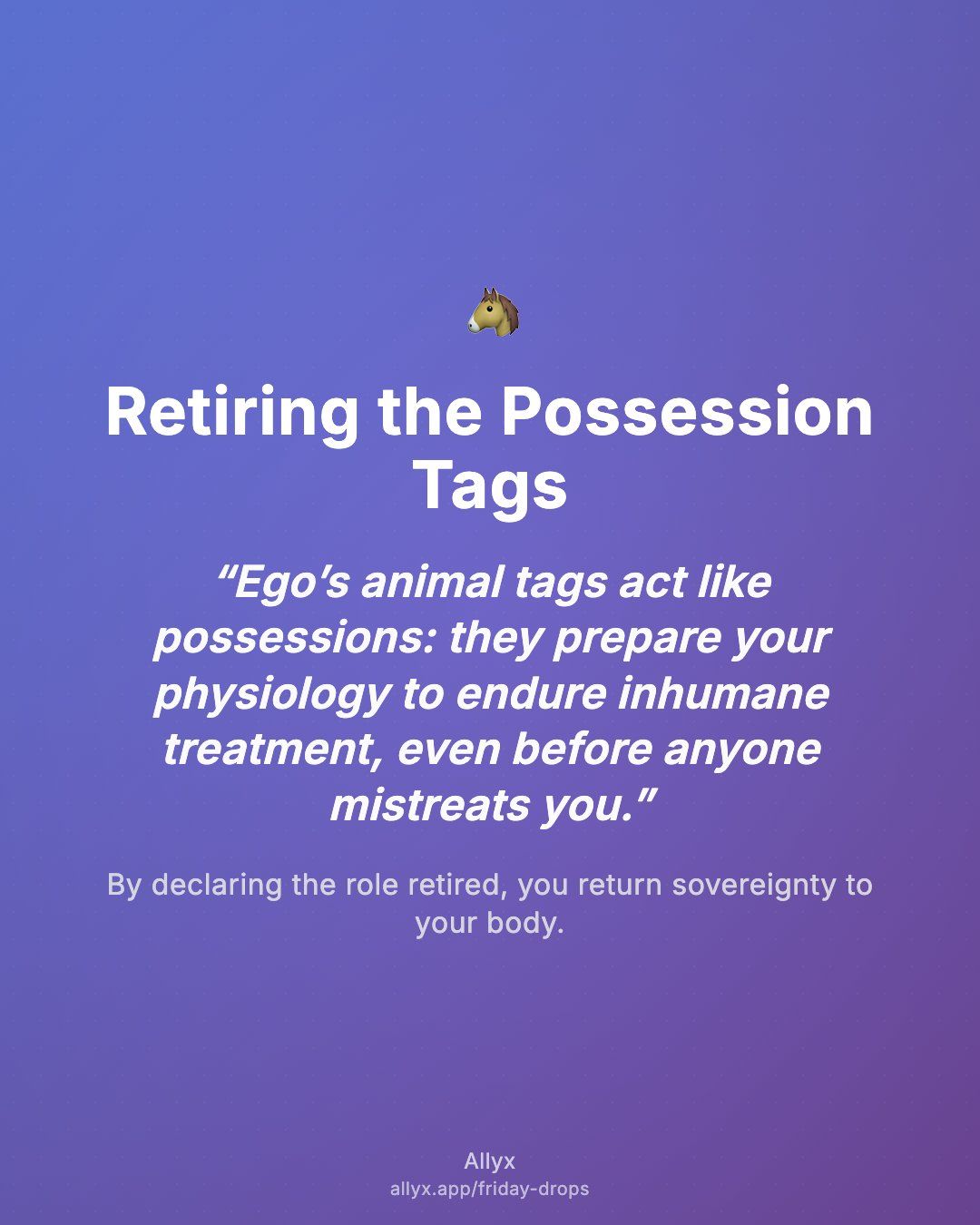 Shareable quote card for Retiring the Possession Tags