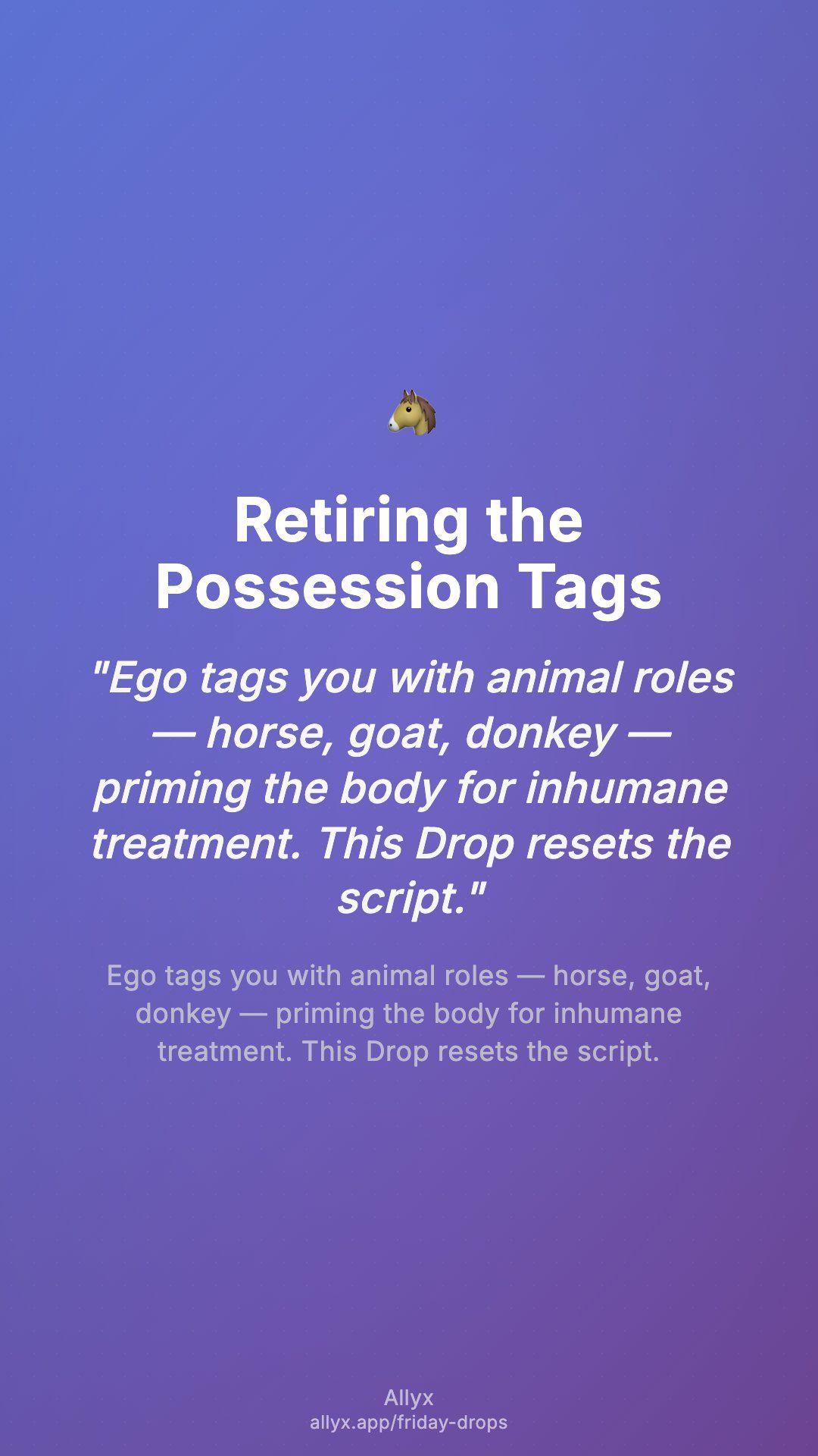 Shareable story card for Retiring the Possession Tags