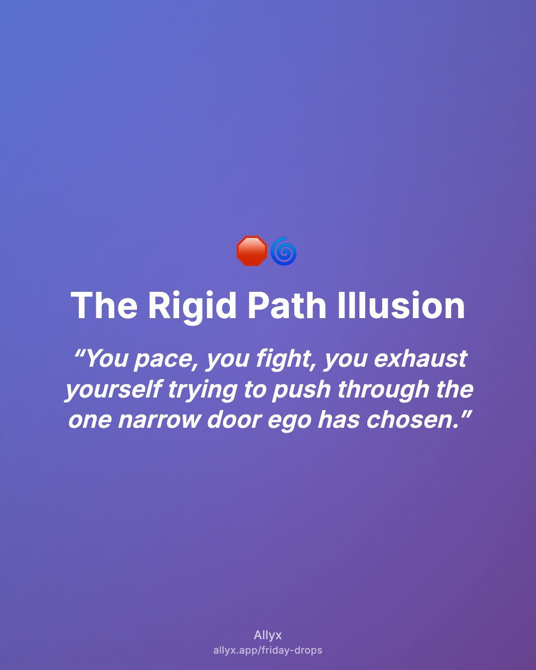 Shareable quote card for The Rigid Path Illusion