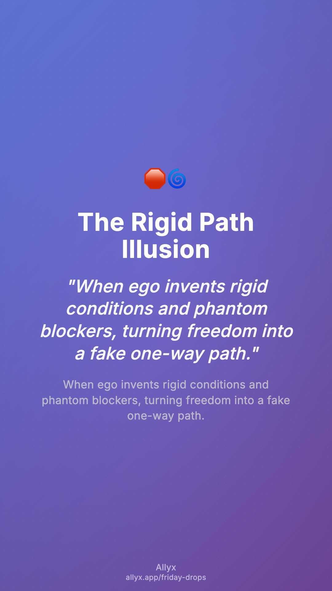 Shareable story card for The Rigid Path Illusion