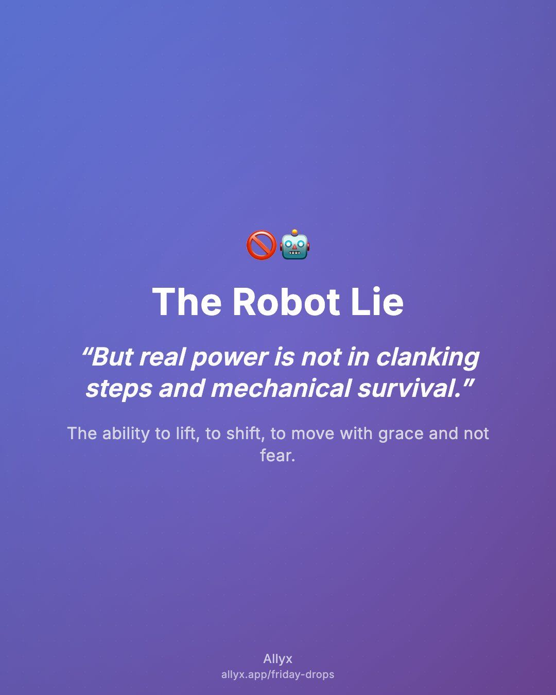 Shareable quote card for The Robot Lie